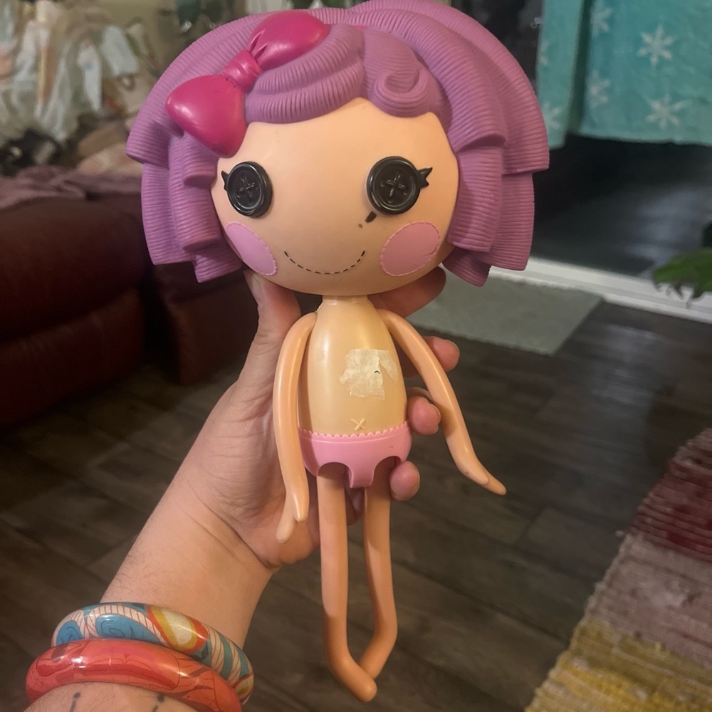 Purple-Haired Button-Eye pillow Featherbed lalaloopsy Doll for Kids - Play Doll